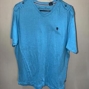 lions crest English laundry Men's XL Aqua Blue V-neck